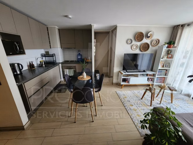 Arriendo depto 2D/2B Estac. y Bod. con terraza en San Miguel, Metro L2 - Imagen 3