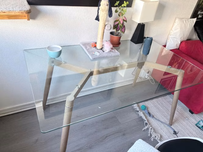 Mesa de Comedor Transparente 150x90cm.