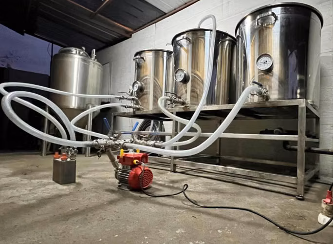 PLANTA CERVECERA COMPLETA - ACERO INOXIDABLE - COMO NUEVA