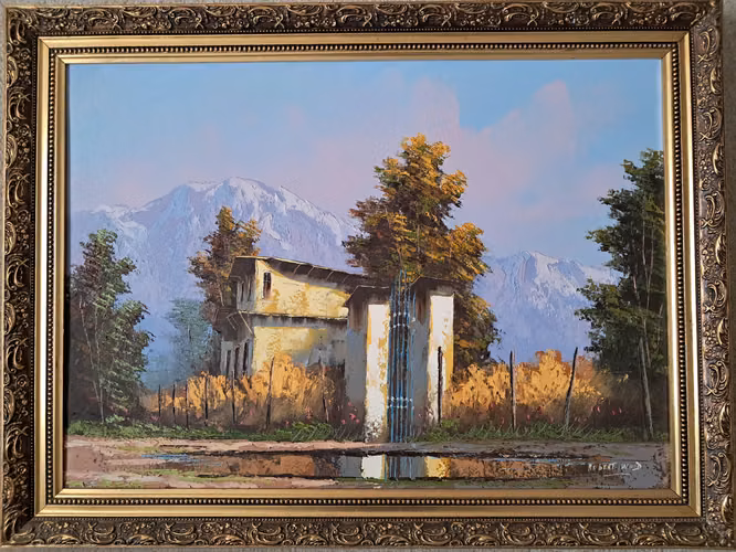 Lote de 4 Oleos Antiguos chilenos
