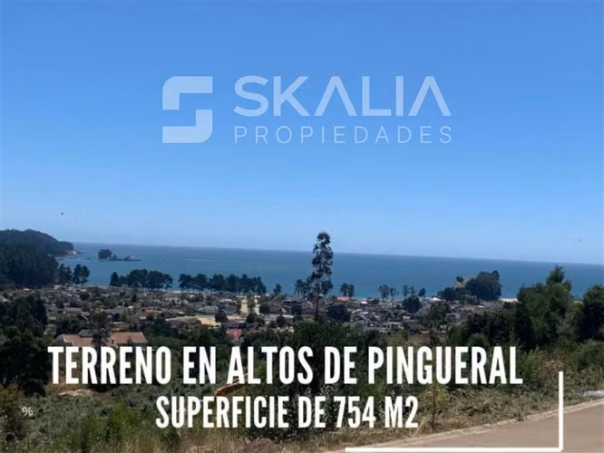 Venta terreno 754 m2 Altos de Pingueral Tomé. 3 Terrazas