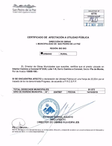 Terreno Construccion en arriendo en San Pedro de la Paz