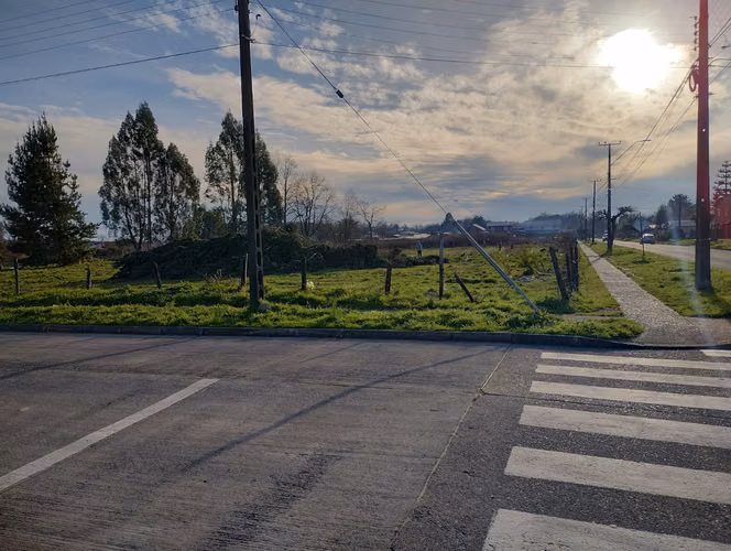 Terreno esquina de 4.895 m² en pleno Cherquenco, comuna de Vilcún — La Araucanía