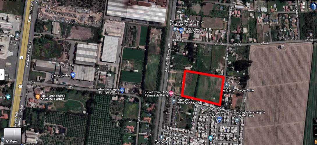 PAINE: 22.000 mt2, IDEAL INMOBILIARIA O EMPRESA. AVDA. BAQUEDANO