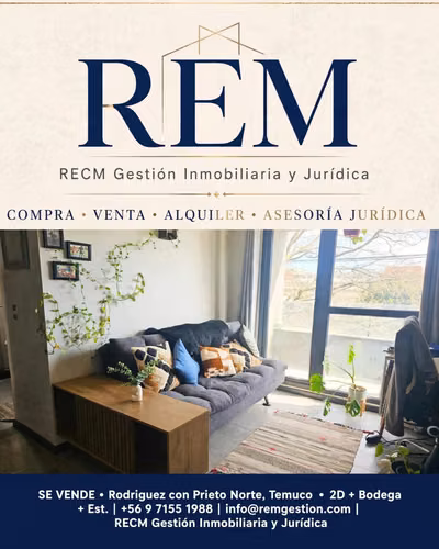 OPORTUNIDAD, Departamento 2 Dormitorios + Bodega + Estacionamiento