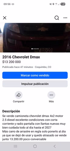 Se vende chevrolet dmax 2016