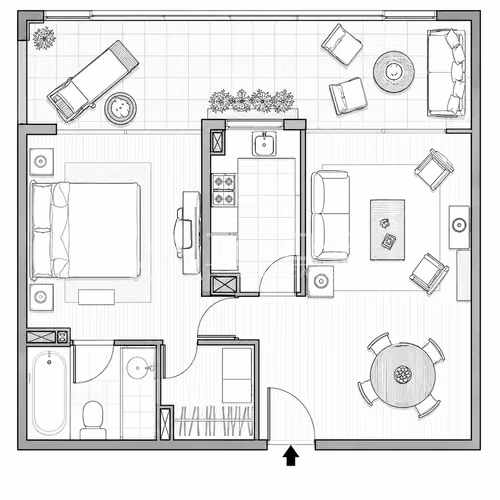 1D 60 M A PASOS DEL METRO, CON TERRAZA Y ESTACIONAMIENTO - Imagen 13