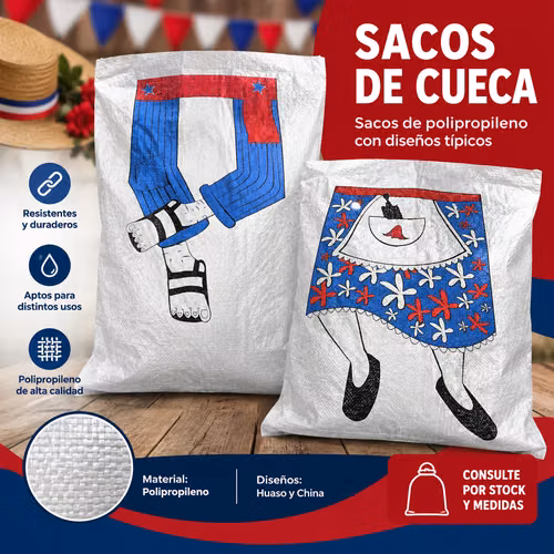 Sacos Cueca | Carrera en Sacos | Fiestas Patrias | Diseños