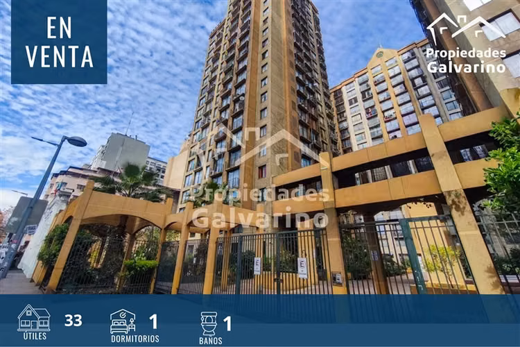 Departamento en venta de 1 dorm. en Santiago