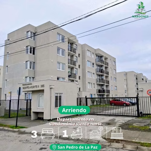 SE ARRIENDA DEPARTAMENTO EN SAN PEDRO DE LA PAZ.