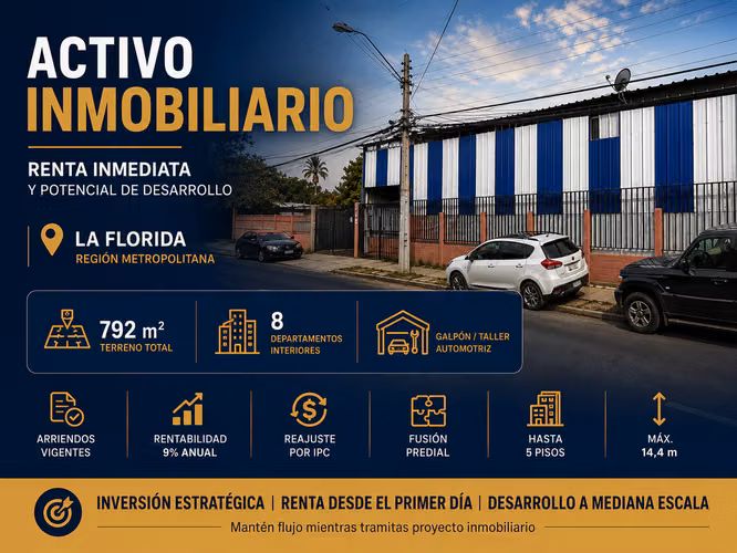 Inversión inmobiliaria con 8 departamentos y galpón industrial arrendado - Imagen 3