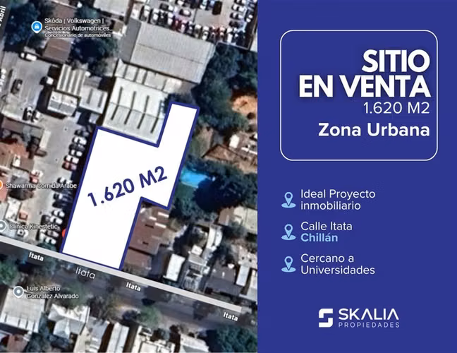 TERRENO EN VENTA 1.620 m2 CALLE ITATA - CHILLÁN