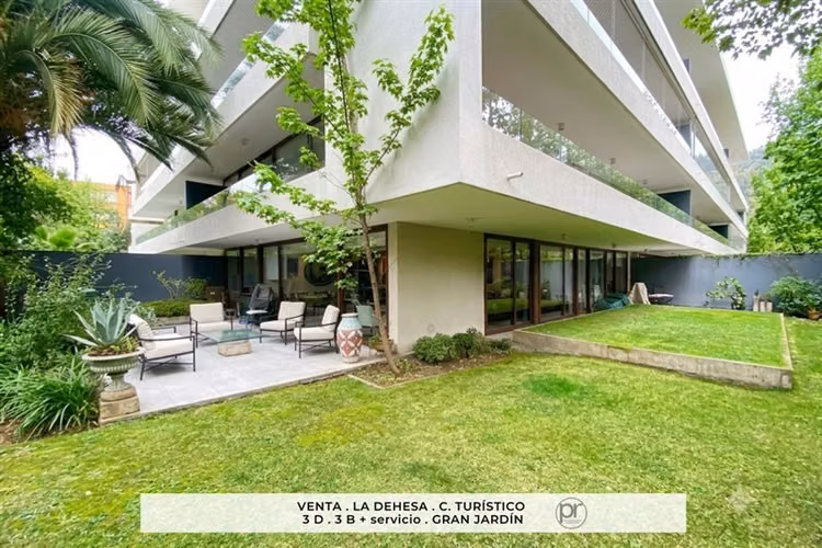 Jardín La Dehesa, venta departamento con jardín
