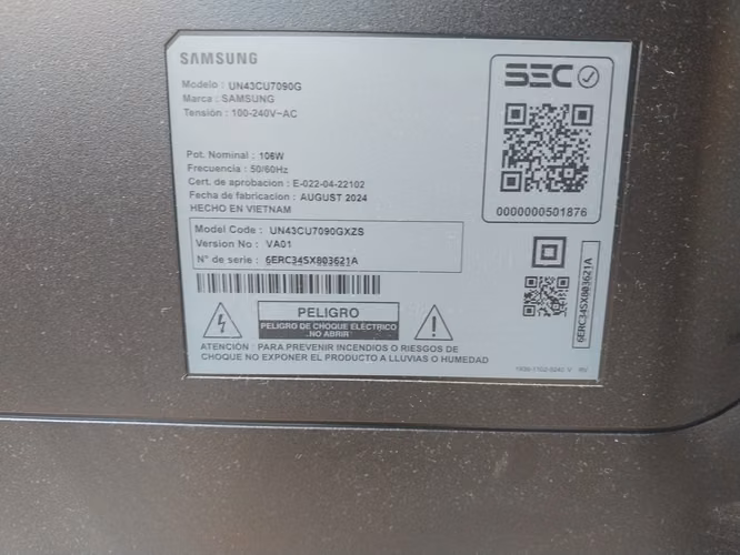 smart tv  Samsung 2025 para repuesto