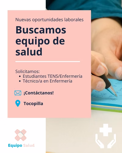 Se buscan TENS para cuidados domiciliarios en Tocopilla