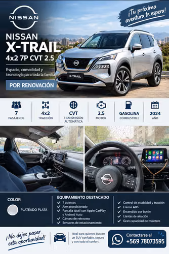 NISSAN X TRAIL 4X2 7PASAJEROS 2024