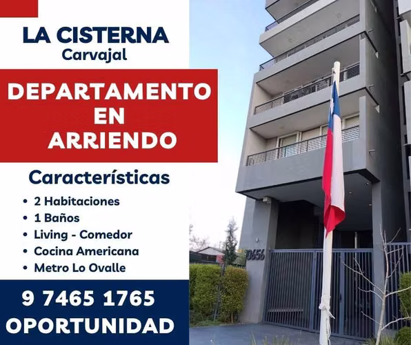 Cómodo Depto de 2D cerca Metro y Gran Avenida (181547)