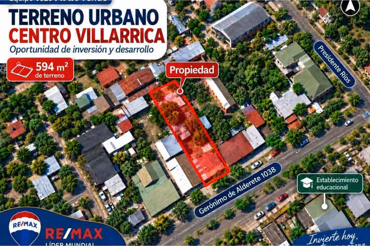 Venta terreno centro villarrica