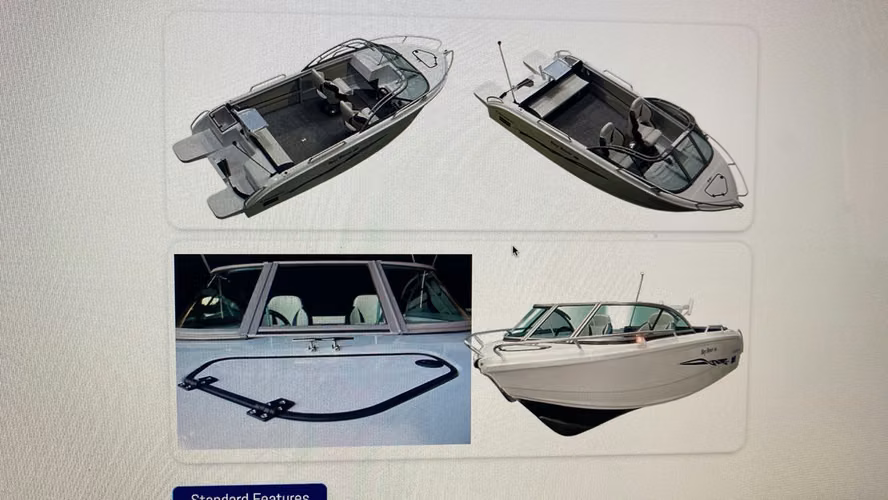 lancha de pesca aluminio 4.98m 60hp suzuki. unica en chile