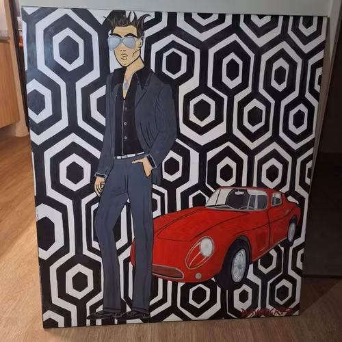 Hermoso cuadro original de arte POP urbano,pintado a mano