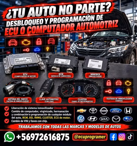 ¿TU AUTO NO PARTE? DESBLOQUEO Y PROGRAMACION DE ECU AUTOMOTRICES
