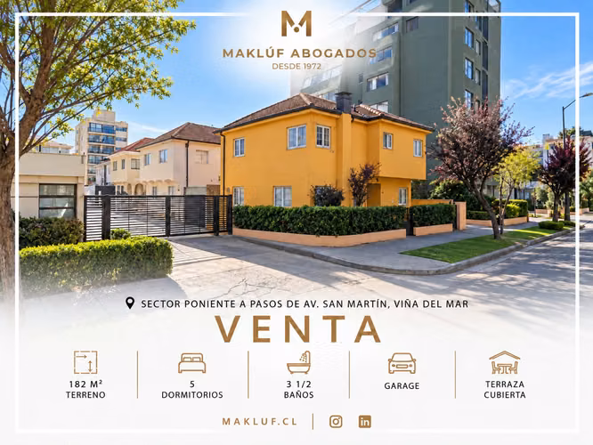 Amplia casa con potencial comercial en venta, sector Poniente, Viña del Mar