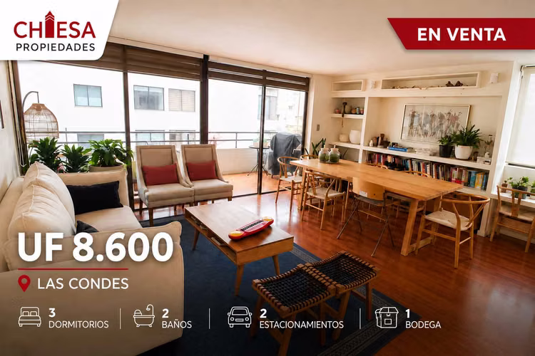 Amplio Departamento en Calle Vaticano, Las Conde (181978)