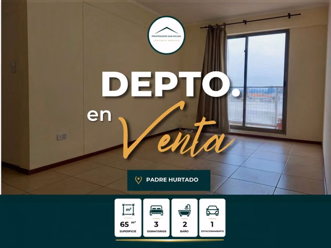 Se Vende dpto 3d,1b+Estacionamiento, El Manzano Sur, Padre Hurtado - Imagen 24