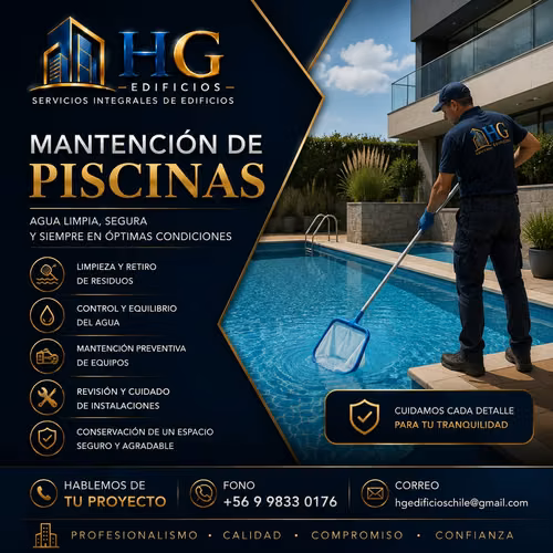 Reparaciones de edificios, jardines y piscinas.