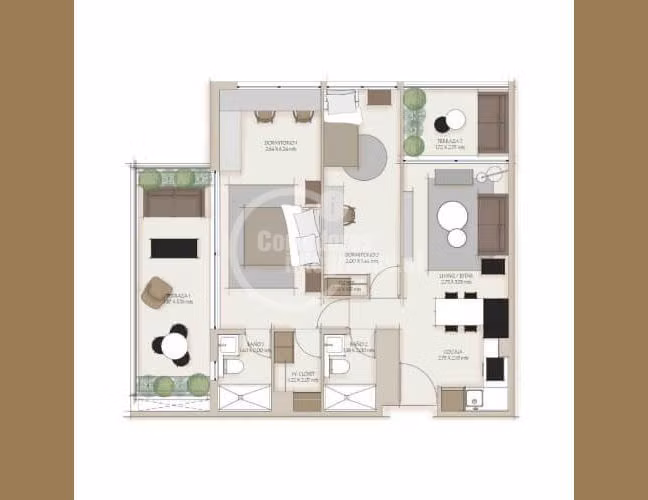 EXCLUSIVO DPTO 2 dormitorios 2 baños 2 terrazas Las Condes - Imagen 8