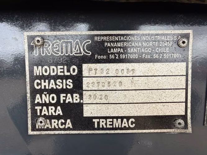 2020 Semiremolque Batea Tremac – 3 Ejes Corridos 20m3 – Con Encarpe Manual - Imagen 8