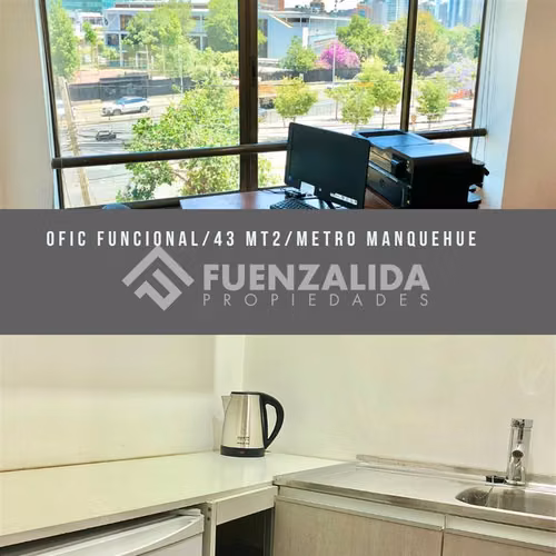 Luminosa Oficina en Arriendo Metro Manquehue Las Condes - Imagen 12