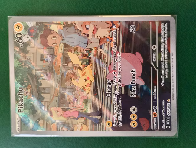 TCG Pokémon: Pikachu 173/165, Squirtle 148/142, Bulbasaur 143/142 + otras 25 cartas