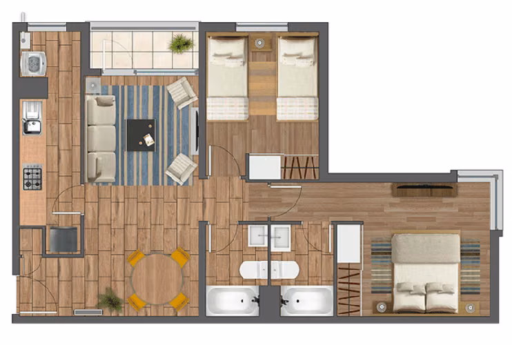 Se arrienda acogedor depto en sector residencial Valle Volcanes, Puerto Montt. - Imagen 4
