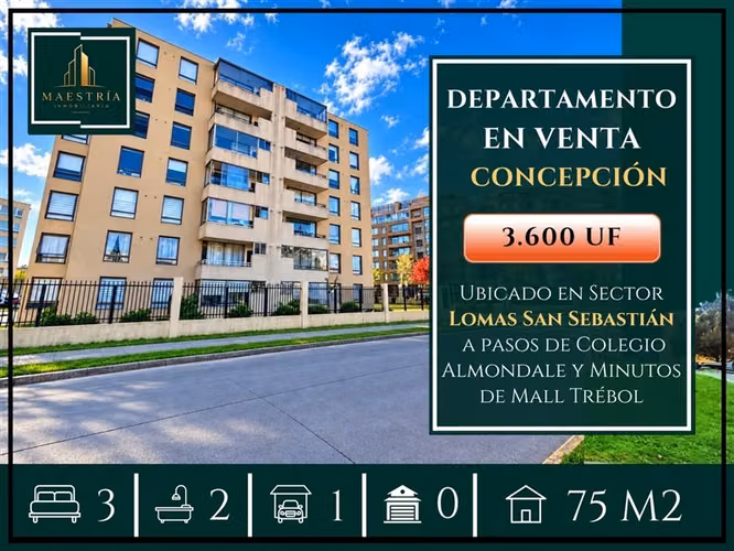 Departamento en venta de 3 dorm. en Concepción