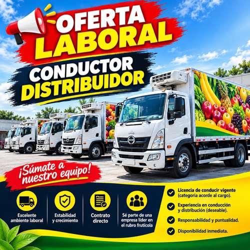 Disponible Solo Personal Chofer Comercial