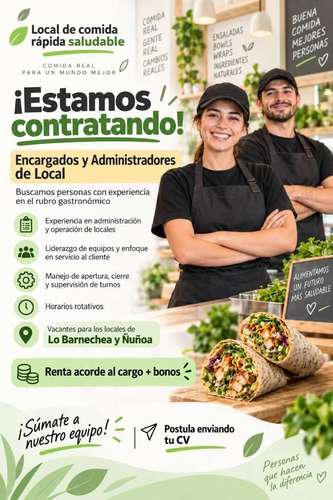 Administradores de Sucursal Ñuñoa