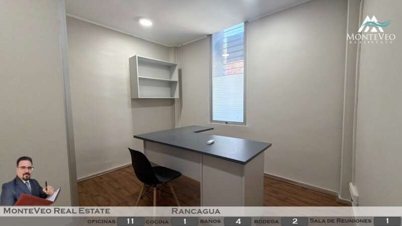 Oficina corporativa implementada de 283 m² en arriendo, Rancagua