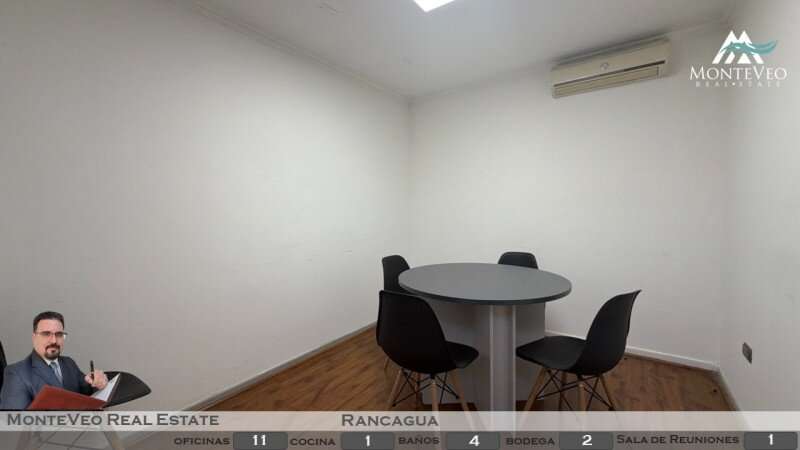Oficina corporativa implementada de 283 m² en arriendo, Rancagua