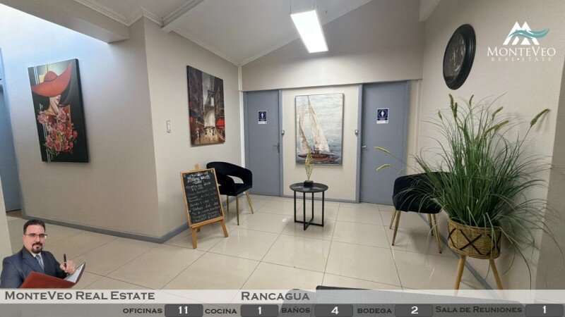 Oficina corporativa implementada de 283 m² en arriendo, Rancagua