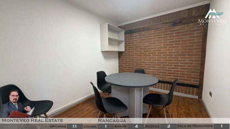 Oficina corporativa implementada de 283 m² en arriendo, Rancagua