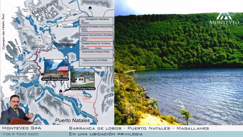 Loteo rural Barranca de Lobos, Puerto Natales: parcelas de 5 a 20 hectáreas (UF 780 por hectárea)