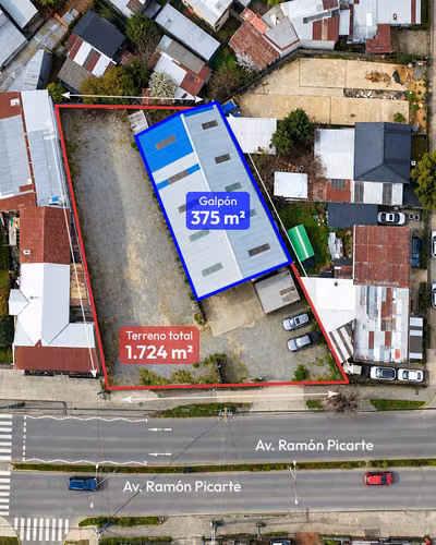 Se Arrienda Amplio Galpón comercial En Av. Ramón Picarte, Valdivia