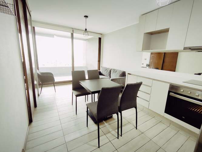 SEMIAMOBLADO Depto, 1D+1B+ Estac+Bodg+Terraza, conexión a lavadora, Macul