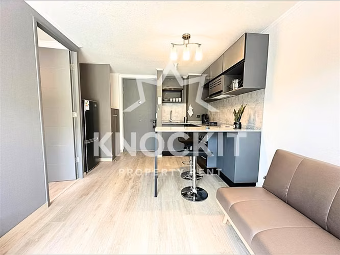 Arriendo Depto Amoblado en La Cisterna - 1D1B con Estac - Imagen 2