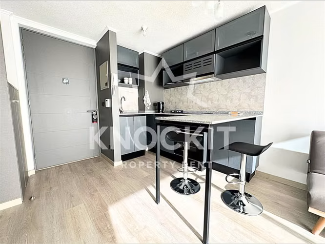 Arriendo Depto Amoblado en La Cisterna - 1D1B con Estac