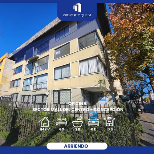 ARRIENDO OFICINA 5P+2B MALL DEL CENTRO