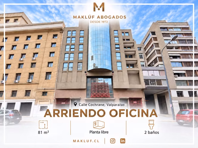 Cómoda oficina en arriendo, calle Cochrane, Valparaíso