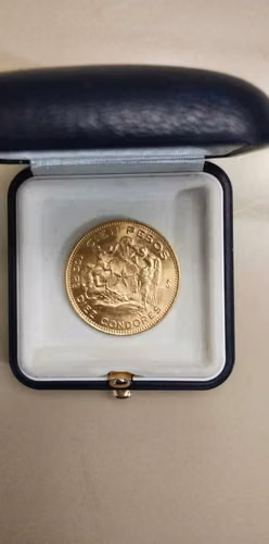 Moneda Oro 100 pesos Chile  año1972
