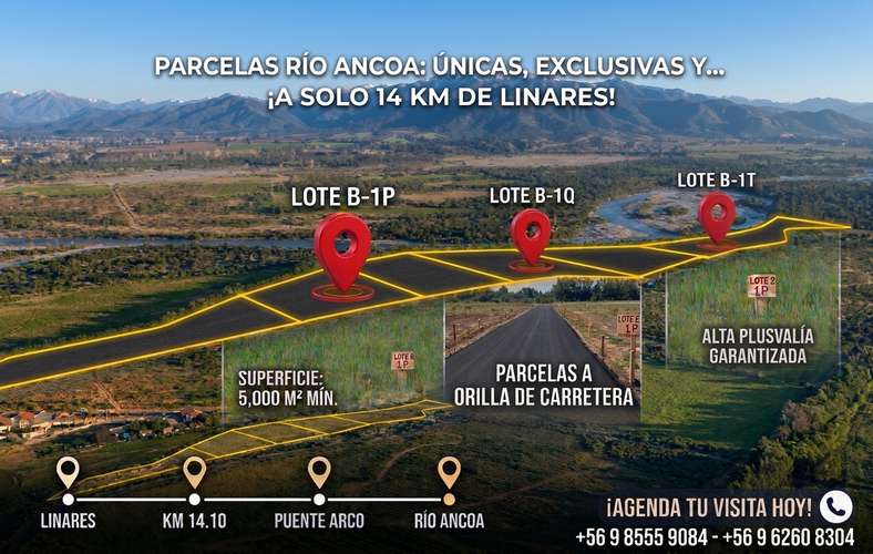 Lotes Exclusivos  Camino Embalse Ancoa, Km2  Linares